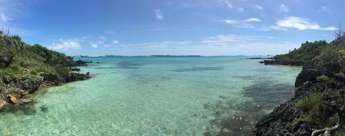 Panoramic view of sea against sky