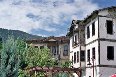 Exterior of old building against sky