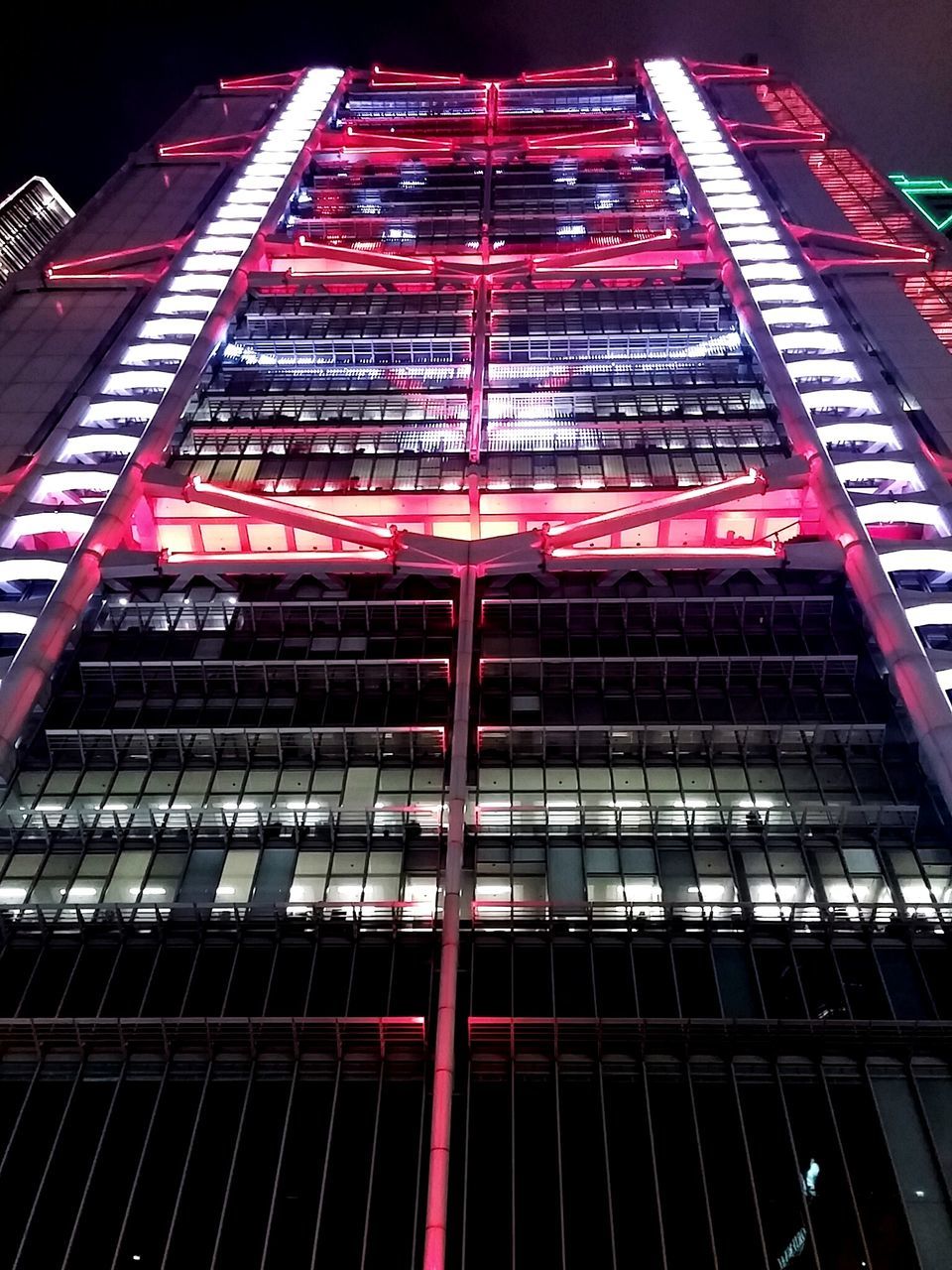 FULL FRAME SHOT OF BUILDING AT NIGHT