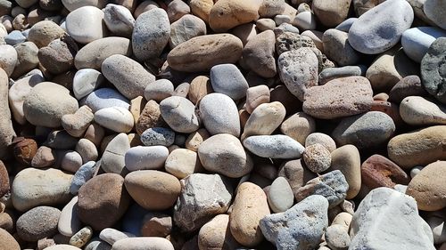 Full frame shot of pebbles