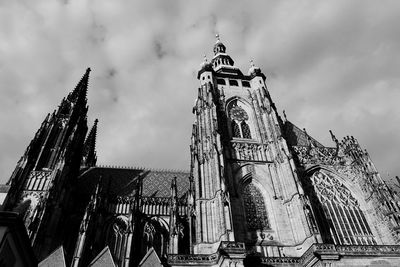 Low angle view of traditional building against sky