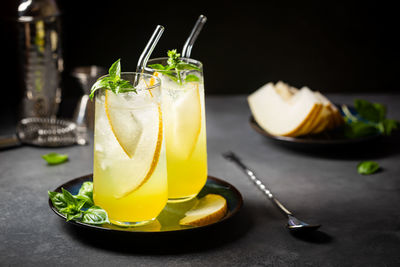 Close-up of drink on table