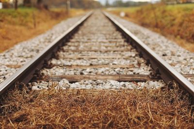 Empty railroad track