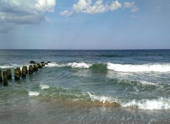 Scenic view of sea against sky