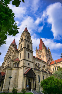 Low angle view of buildings against sky