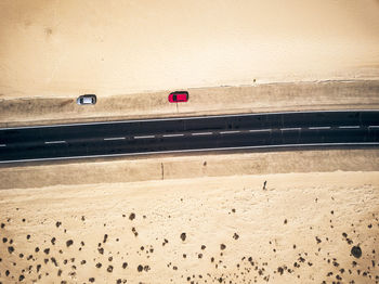 Scenic view of road against clear sky