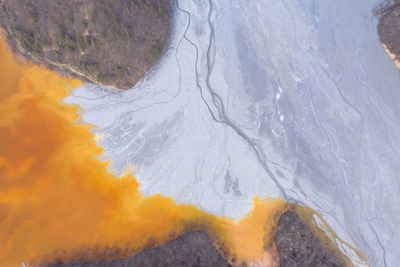 High angle view of volcanic landscape