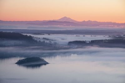 Winter sunrise over saanich inlet