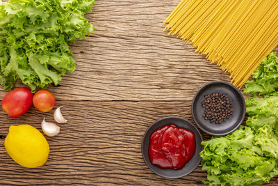 High angle view of vegetables in bowl