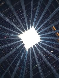 Low angle view of illuminated buildings against sky