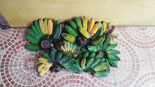 High angle view of fruit on floor