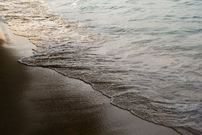 High angle view of beach