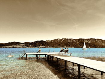 Scenic view of sea against sky