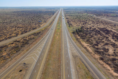 High angle view of highway