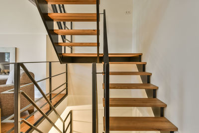 Low angle view of spiral staircase