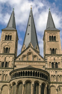 Low angle view of historical building against sky