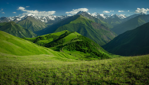 Mountains of chechnya in the caucasus