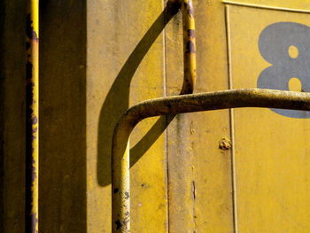 Detail shot of yellow wall