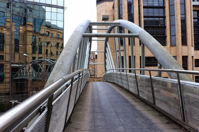 Metal pedestrian footbridge