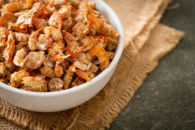 Close-up of food in bowl on table