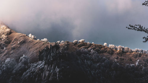 Panoramic view of rock formations against sky