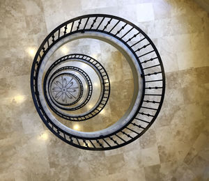 Directly above shot of spiral staircase