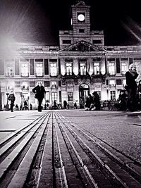 People walking in city