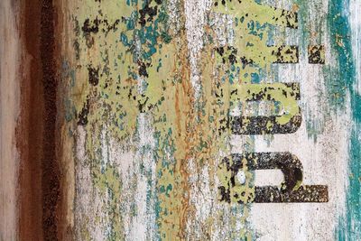 Full frame shot of old rusty metal