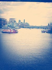 Boats in harbor