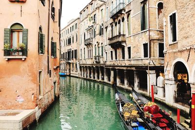 Canal passing through city