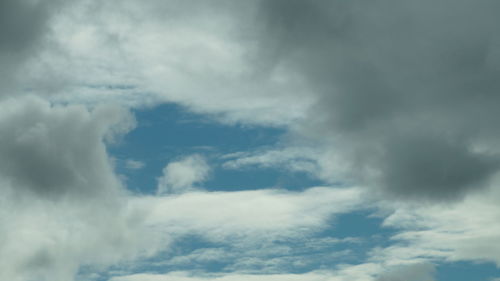 Low angle view of cloudy sky