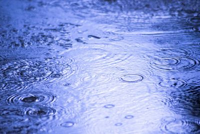 Full frame shot of raindrops on surface