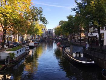 Canal amidst buildings in city