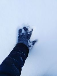 Low section of person on snow