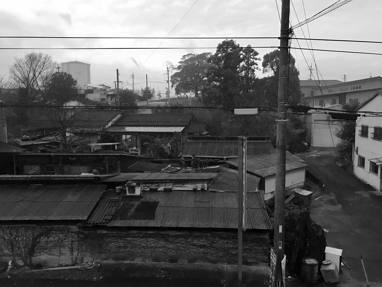 VIEW OF STREET AND BUILDINGS IN CITY