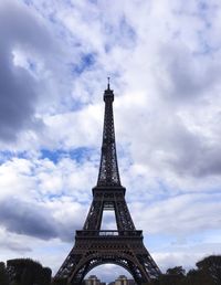 Low angle view of eiffel tower