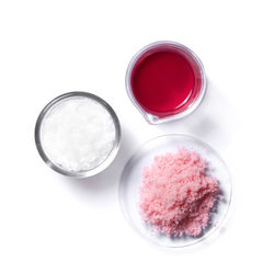 High angle view of ice cream against white background