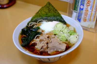 Close-up of food served in plate