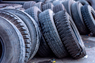 Close-up of tires