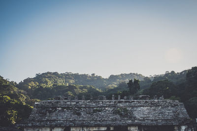 View of temple against clear sky