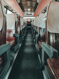 Empty seats in train