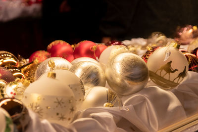 Close-up of christmas decorations