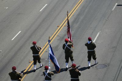 Close-up of woman standing in pond