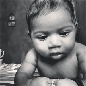 Close-up portrait of boy