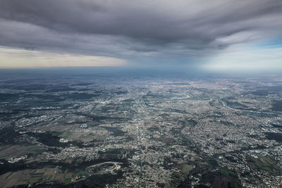Aerial view of landscape against sky