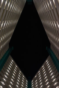 Low angle view of illuminated building