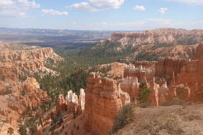 View of rock formations