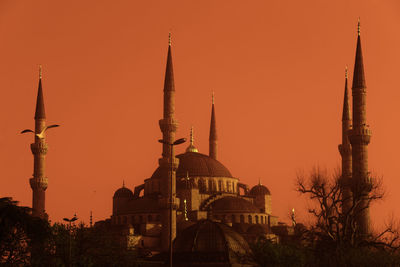 View of cathedral against sky during sunset