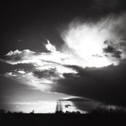 Low angle view of cloudy sky