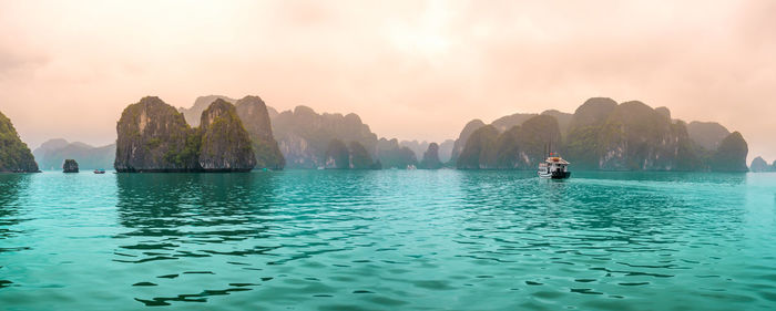 Panoramic view of sea against sky